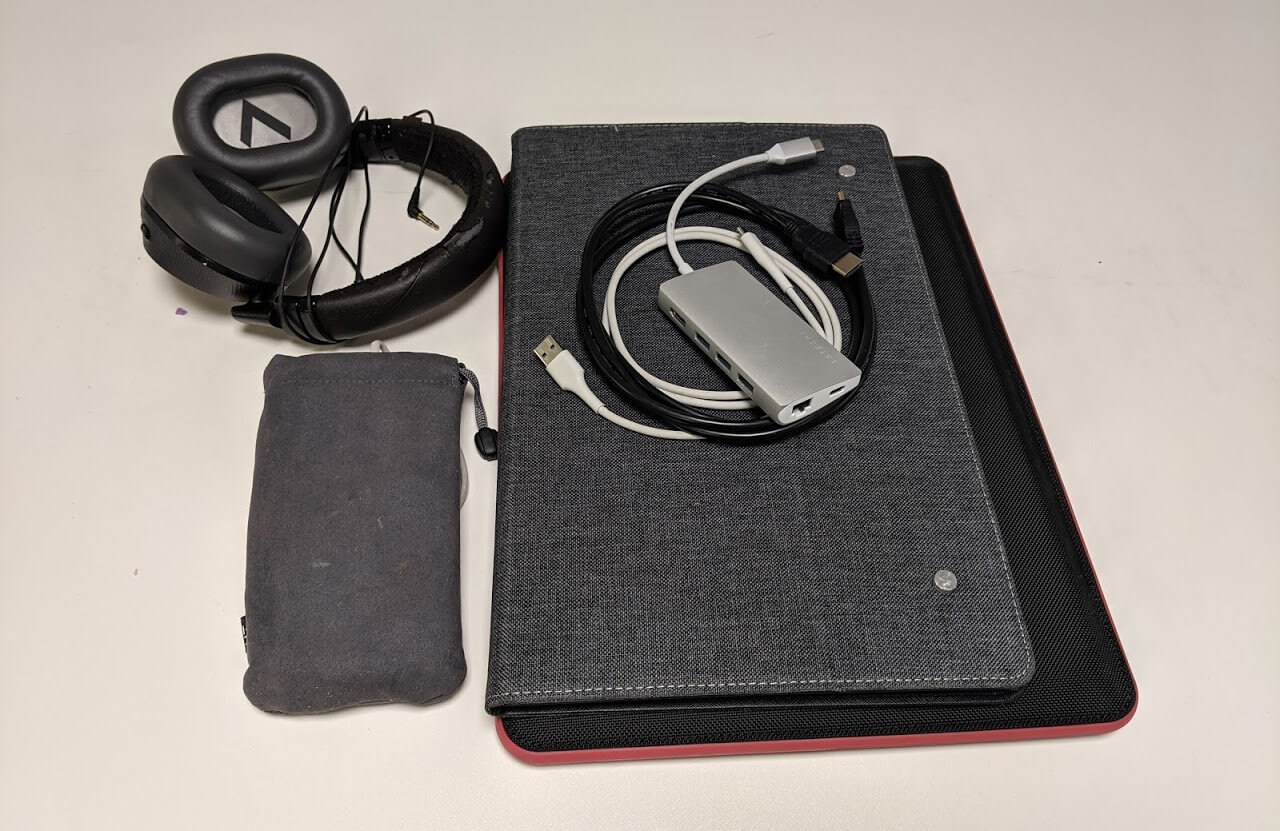 Blog image: working setup packed